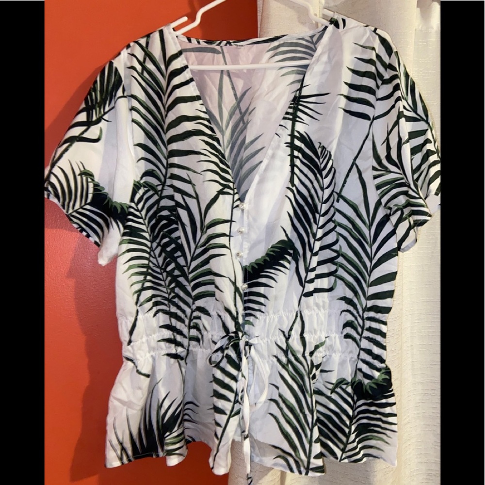 Floral Peplum shirt size: 3X